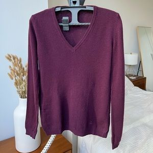 Plum / purple 100% wool sweater (S)